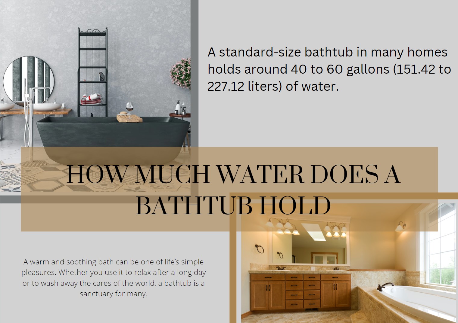 How Much Water Does a Bathtub Hold